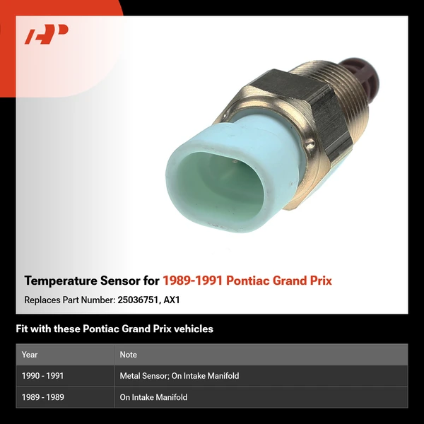 Temperature Sensor for 1989-1991 Pontiac Grand Prix