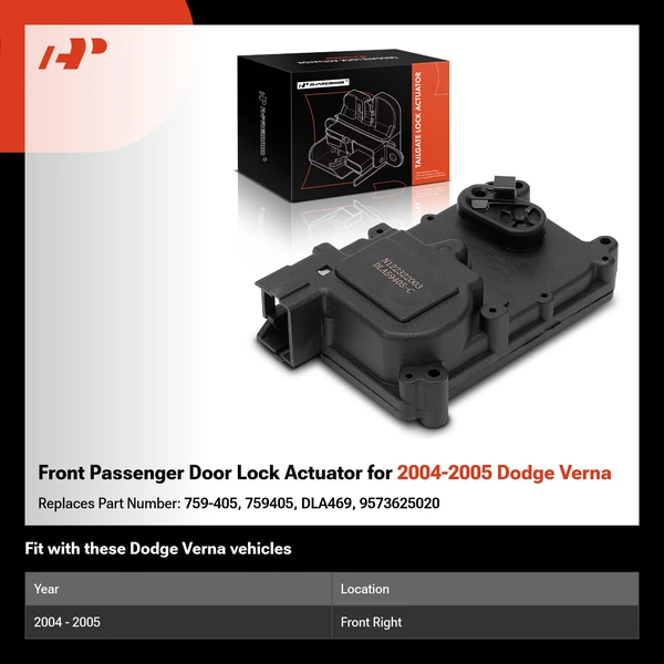 Front Passenger Door Lock Actuator for 2004-2005 Dodge Verna