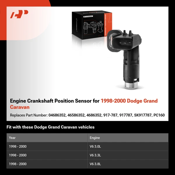 Engine Crankshaft Position Sensor for 1998-2000 Dodge Grand Caravan