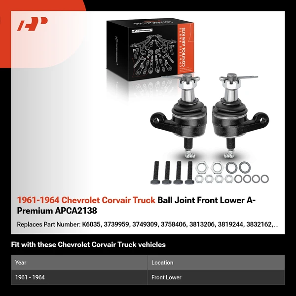 1961-1964 Chevrolet Corvair Truck Ball Joint Front Lower A-Premium APCA2138