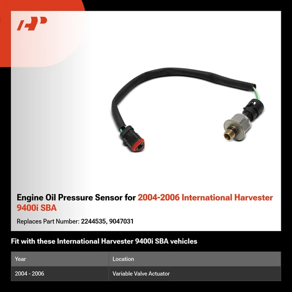 Engine Oil Pressure Sensor for 2004-2006 International Harvester 9400i SBA