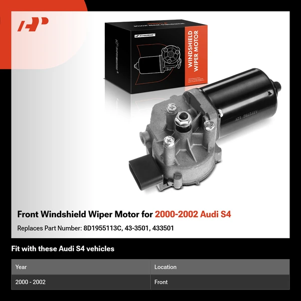 Front Windshield Wiper Motor for 2000-2002 Audi S4