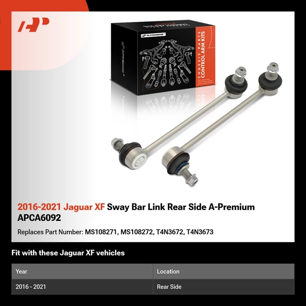 2016-2021 Jaguar XF Sway Bar Link Rear Side A-Premium APCA6092
