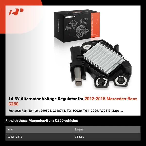 14.3V Alternator Voltage Regulator for 2012-2015 Mercedes-Benz C250