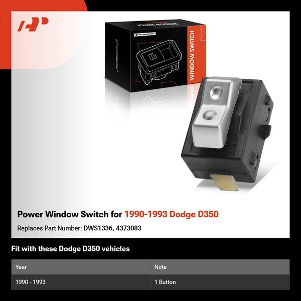 Power Window Switch for 1990-1993 Dodge D350
