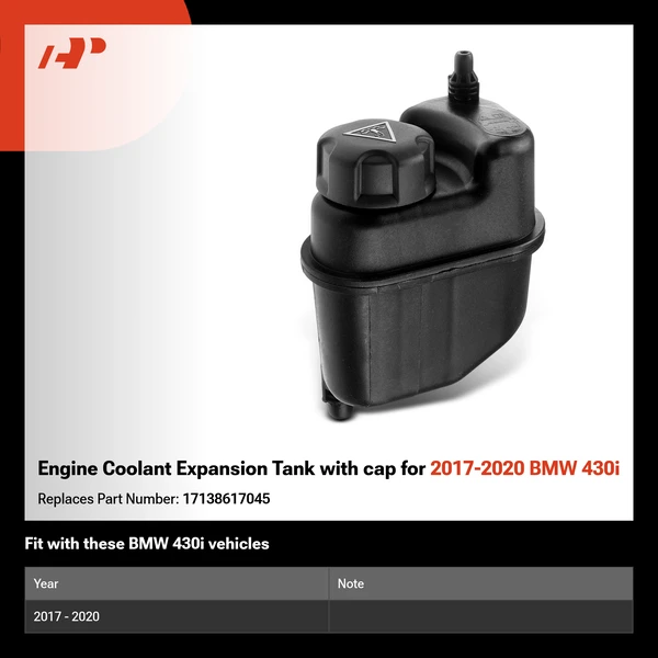 Engine Coolant Expansion Tank with cap for 2017-2020 BMW 430i