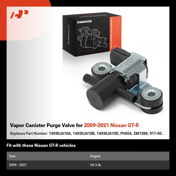 Vapor Canister Purge Valve for 2009-2021 Nissan GT-R