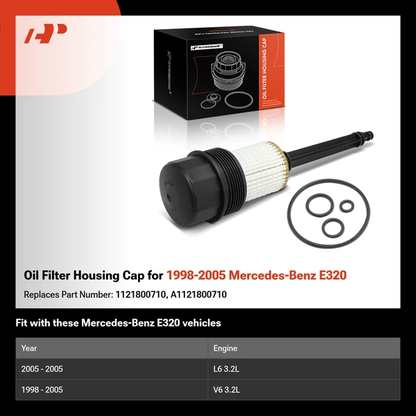 Oil Filter Housing Cap for 1998-2005 Mercedes-Benz E320