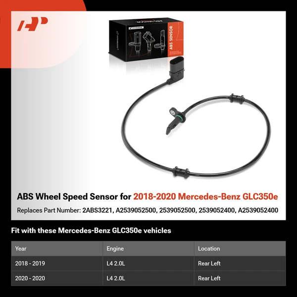 ABS Wheel Speed Sensor for 2018-2020 Mercedes-Benz GLC350e