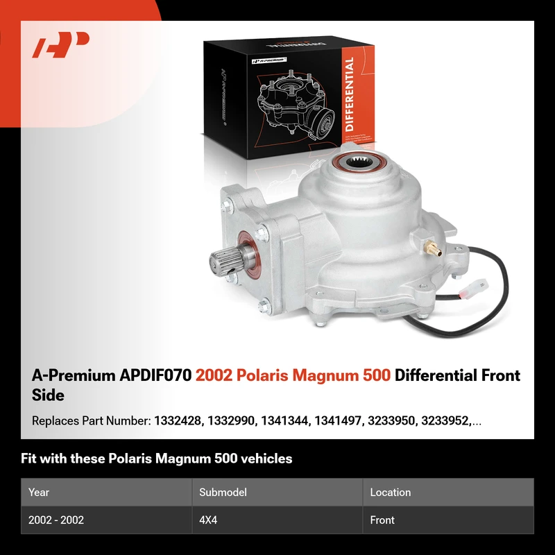 A-Premium APDIF070 2002 Polaris Magnum 500 Differential Front Side