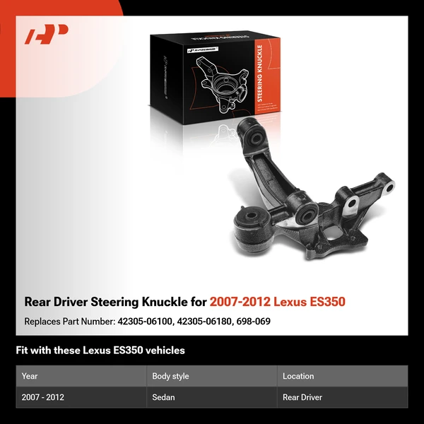 Rear Driver Steering Knuckle for 2007-2012 Lexus ES350