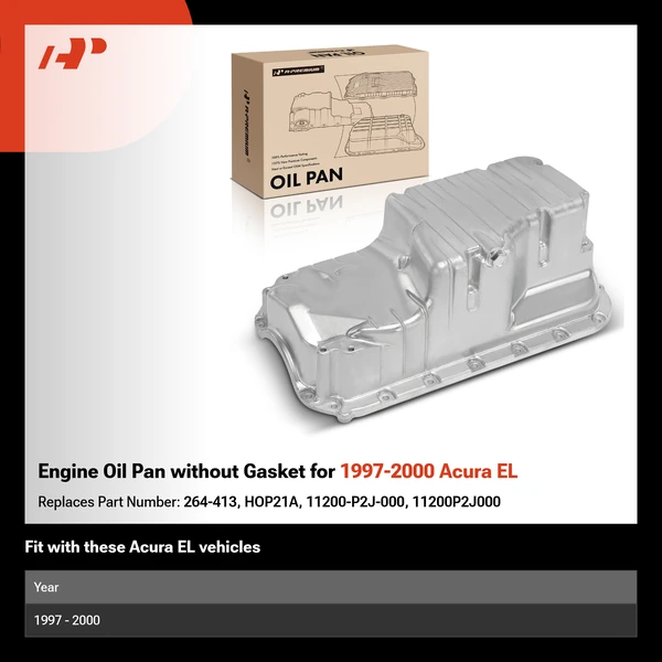 Engine Oil Pan without Gasket for 1997-2000 Acura EL
