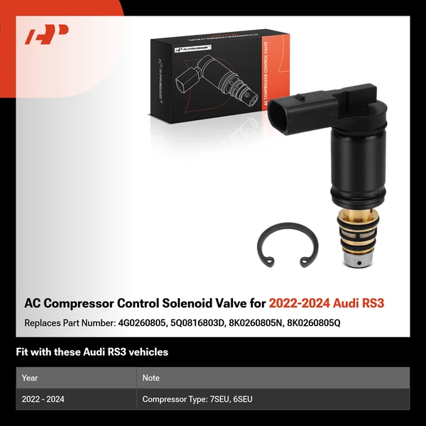 AC Compressor Control Solenoid Valve for 2022-2024 Audi RS3