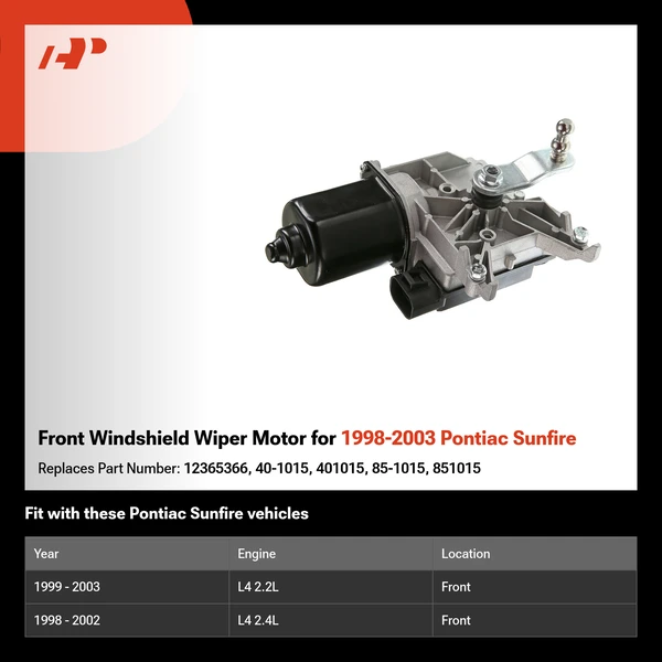 Front Windshield Wiper Motor for 1998-2003 Pontiac Sunfire