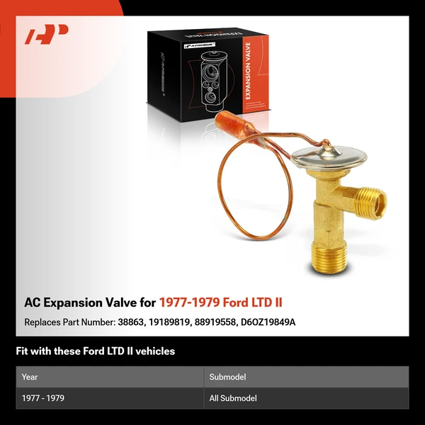 AC Expansion Valve for 1977-1979 Ford LTD II