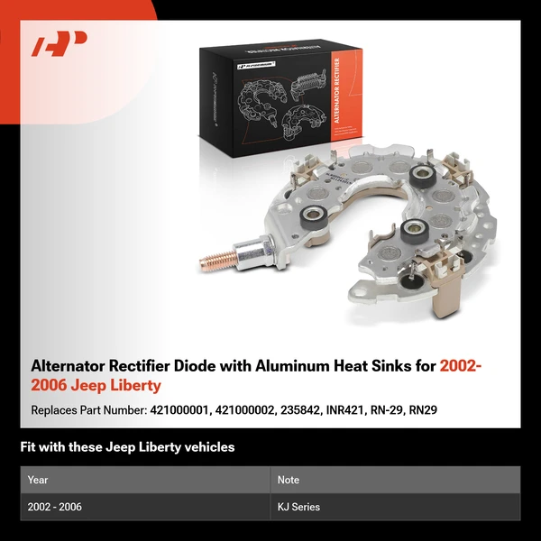 Alternator Rectifier Diode with Aluminum Heat Sinks for 2002-2006 Jeep Liberty