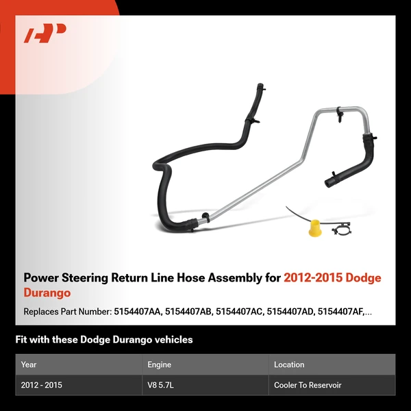 Power Steering Return Line Hose Assembly for 2012-2015 Dodge Durango