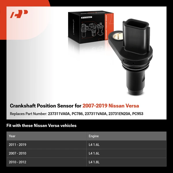 Crankshaft Position Sensor for 2007-2019 Nissan Versa