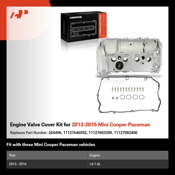 Engine Valve Cover Kit for 2013-2016 Mini Cooper Paceman