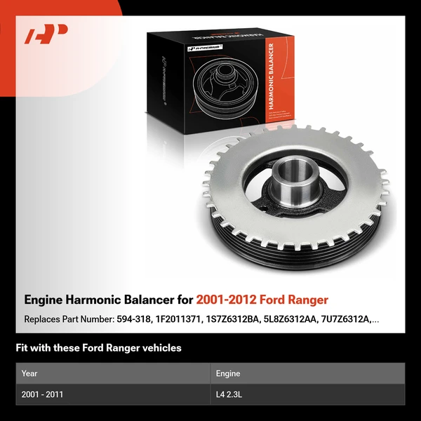 Engine Harmonic Balancer for 2001-2012 Ford Ranger