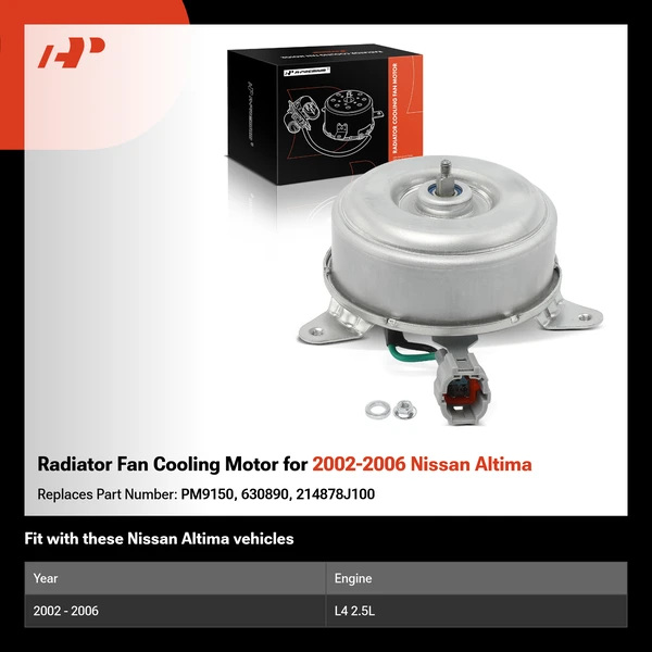 Radiator Fan Cooling Motor for 2002-2006 Nissan Altima