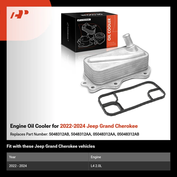 Engine Oil Cooler for 2022-2024 Jeep Grand Cherokee
