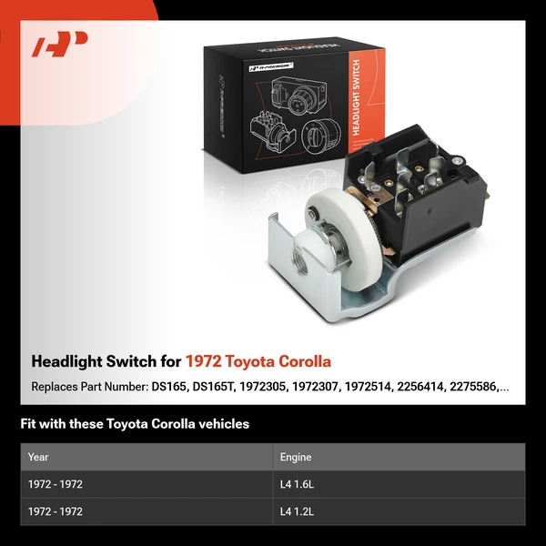 Headlight Switch for 1972 Toyota Corolla