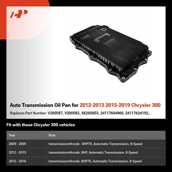 Auto Transmission Oil Pan for 2012-2013 2015-2019 Chrysler 300