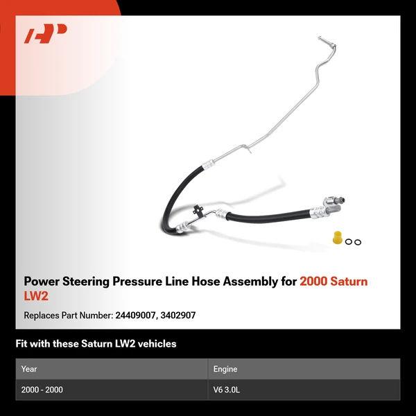 Power Steering Pressure Line Hose Assembly for 2000 Saturn LW2