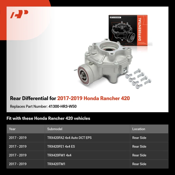 Rear Differential for 2017-2019 Honda Rancher 420
