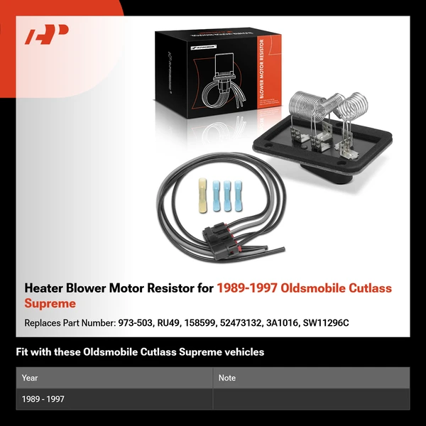 Heater Blower Motor Resistor for 1989-1997 Oldsmobile Cutlass Supreme