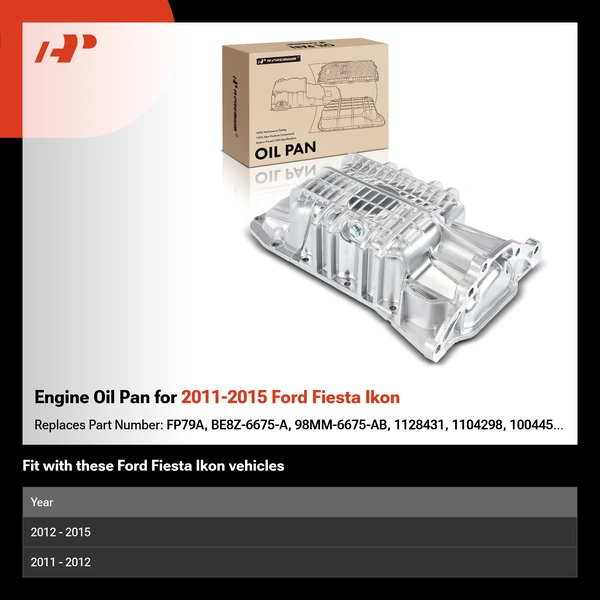 Engine Oil Pan for 2011-2015 Ford Fiesta Ikon