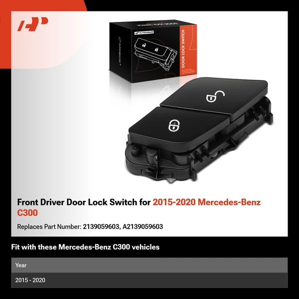 Front Driver Door Lock Switch for 2015-2020 Mercedes-Benz C300