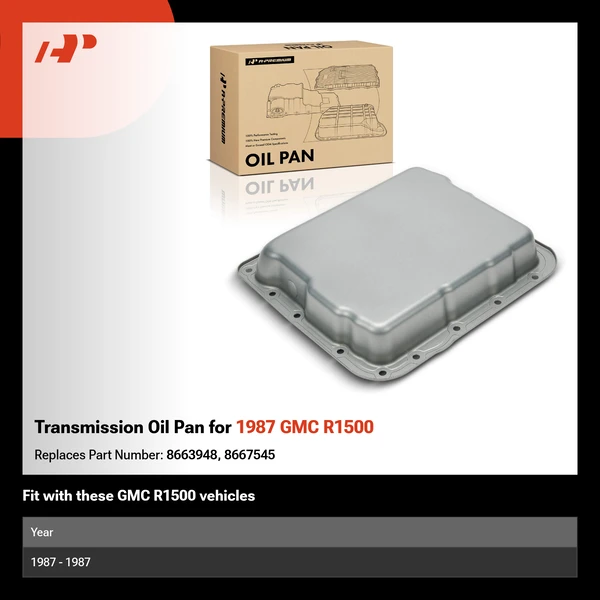 Transmission Oil Pan for 1987 GMC R1500