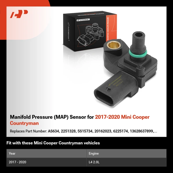 Manifold Pressure (MAP) Sensor for 2017-2020 Mini Cooper Countryman