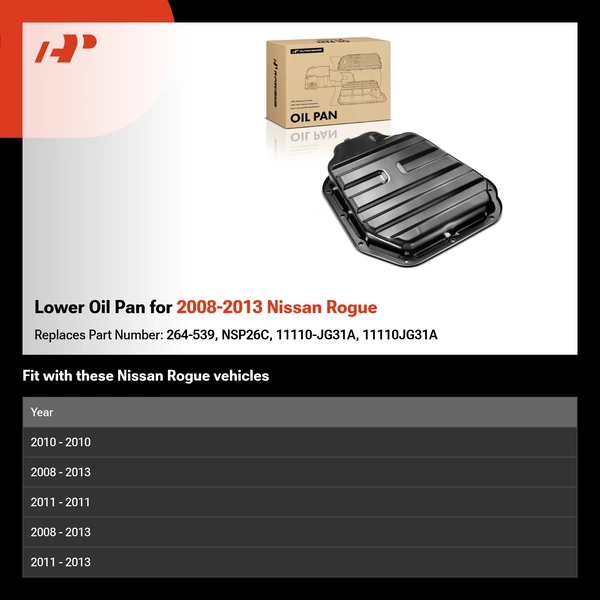 Lower Oil Pan for 2008-2013 Nissan Rogue