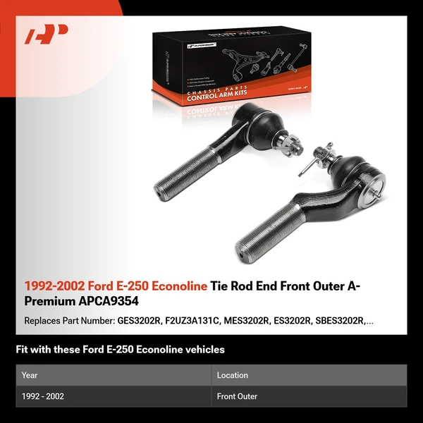 1992-2002 Ford E-250 Econoline Tie Rod End Front Outer A-Premium APCA9354
