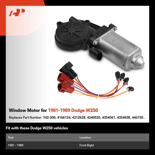 Window Motor for 1981-1989 Dodge W250