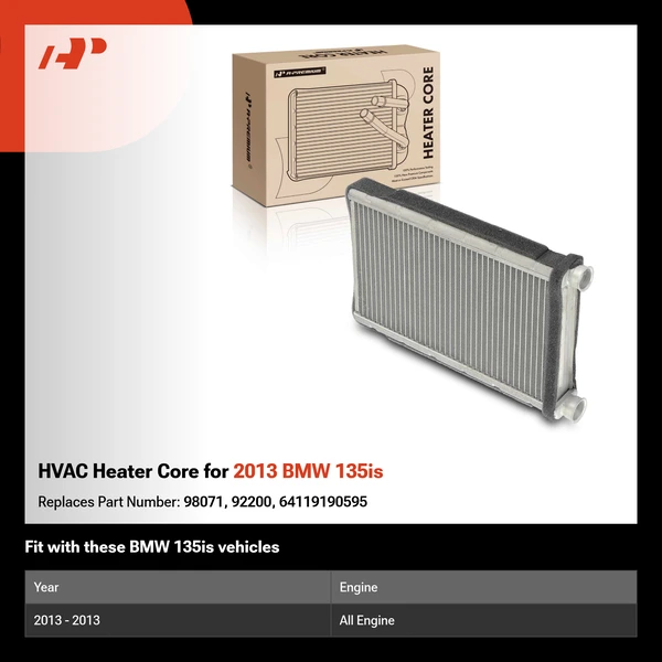 HVAC Heater Core for 2013 BMW 135is