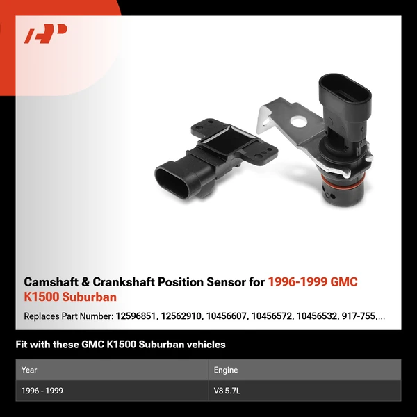 Camshaft & Crankshaft Position Sensor for 1996-1999 GMC K1500 Suburban