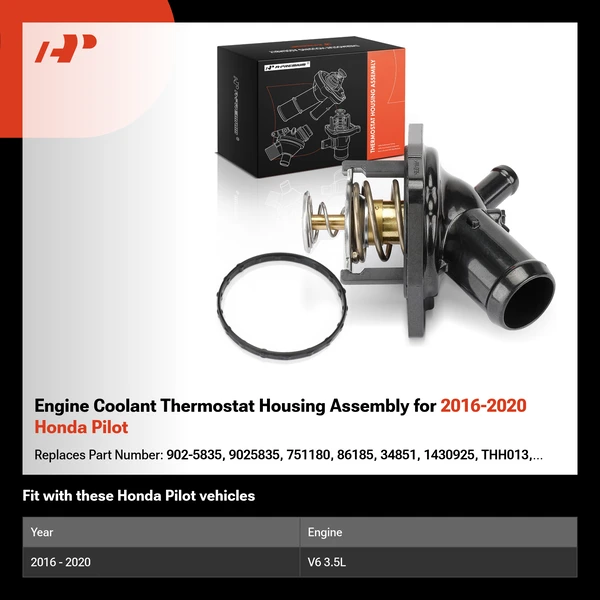 Engine Coolant Thermostat Housing Assembly for 2016-2020 Honda Pilot