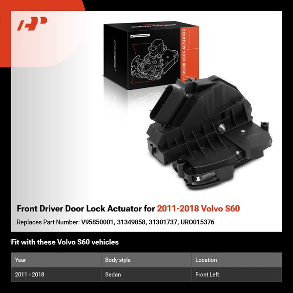 Front Driver Door Lock Actuator for 2011-2018 Volvo S60