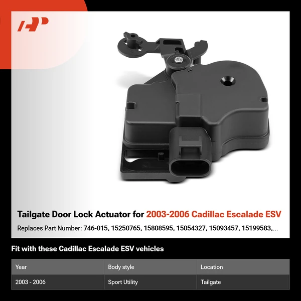 Tailgate Door Lock Actuator for 2003-2006 Cadillac Escalade ESV