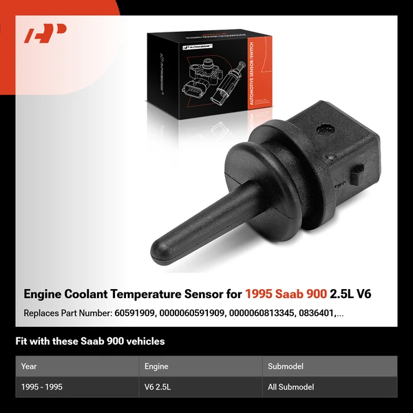 Engine Coolant Temperature Sensor for 1995 Saab 900 2.5L V6