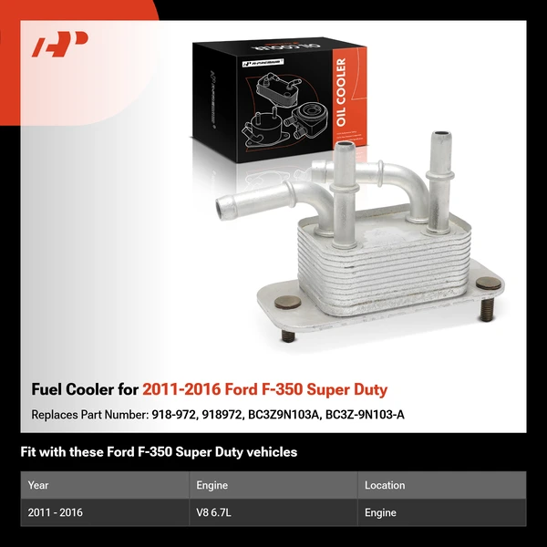 Fuel Cooler for 2011-2016 Ford F-350 Super Duty