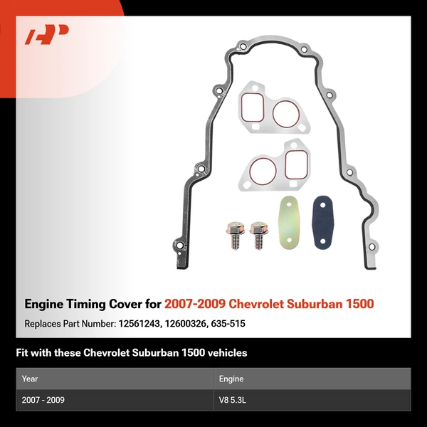 Engine Timing Cover for 2007-2009 Chevrolet Suburban 1500