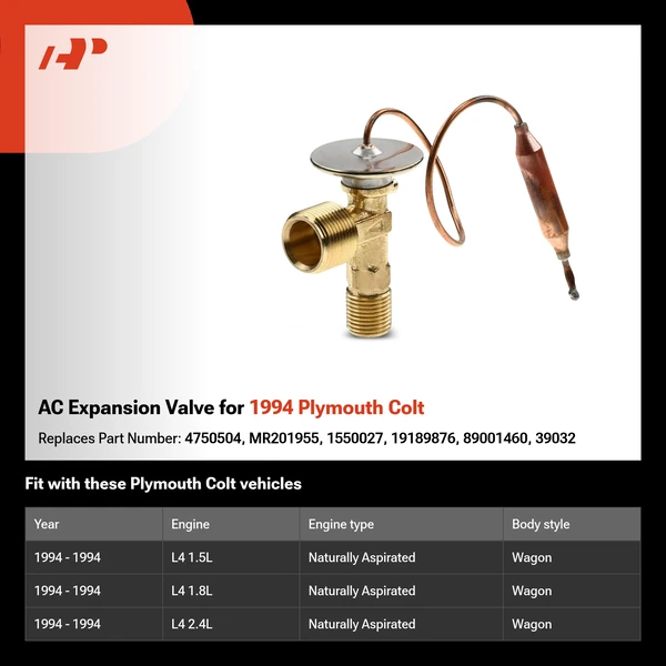 AC Expansion Valve for 1994 Plymouth Colt
