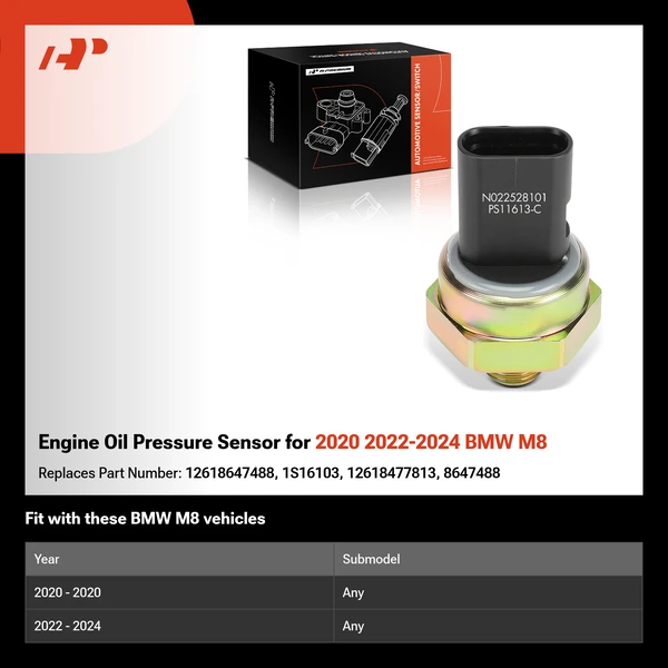 Engine Oil Pressure Sensor for 2020 2022-2024 BMW M8