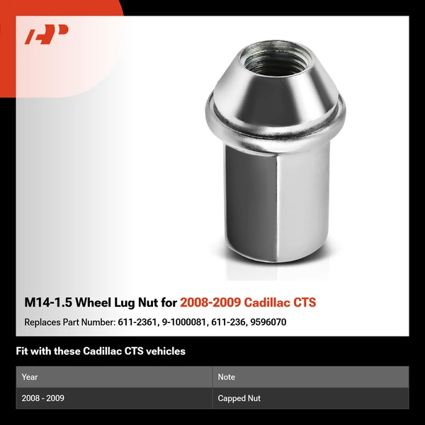 M14-1.5 Wheel Lug Nut for 2008-2009 Cadillac CTS