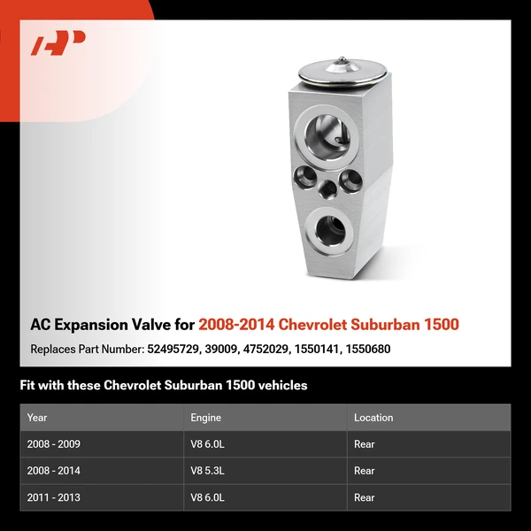 AC Expansion Valve for 2008-2014 Chevrolet Suburban 1500